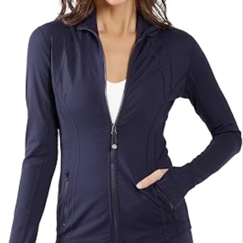 Women's Navy Fleece Lined Zip Hoodie